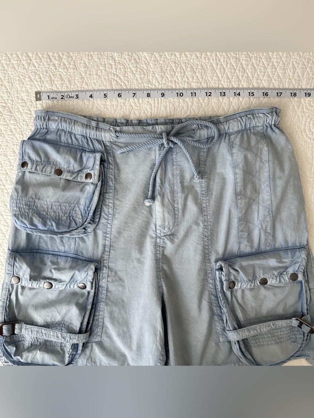 Free People Moon Bay Parachute Shorts Cashmere Blue Size M - Picture 7 of 13